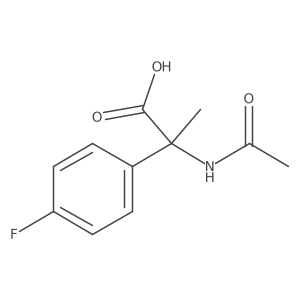 2-Acetamido-2-(4-fluorophenyl)propanoic acid结构式