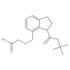 2-((1-(Tert-butoxycarbonyl)indolin-7-yl)methoxy)acetic acid Structure
