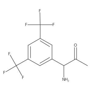 1-Amino-1-[3,5-bis(trifluoromethyl)phenyl]acetone结构式