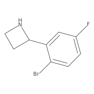 2-(2-Bromo-5-fluorophenyl)azetidine Structure