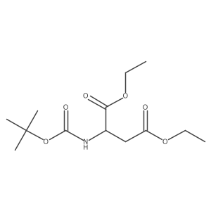 Diethyl (tert-butoxycarbonyl)-L-aspartate structure