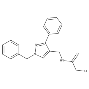 N-[(1-benzyl-3-phenyl-1H-pyrazol-4-yl)methyl]-2-chloroacetamide结构式