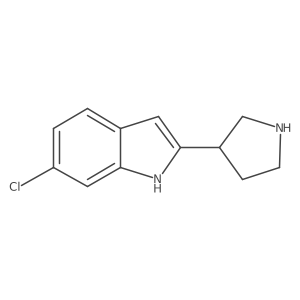 6-Chloro-2-(pyrrolidin-3-yl)-1H-indole Structure