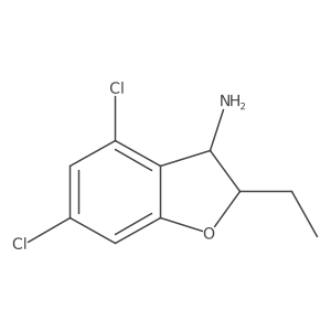 4,6-Dichloro-2-ethyl-2,3-dihydro-1-benzofuran-3-amine Structure