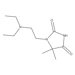 2,4-Imidazolidinedione, 1-[2-(diethylamino)ethyl]-5,5-dimethyl- Structure