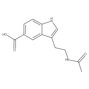 3-(2-acetamidoethyl)-1H-indole-5-carboxylic acid结构式