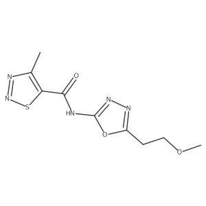 N-(5-(2-methoxyethyl)-1,3,4-oxadiazol-2-yl)-4-methyl-1,2,3-thiadiazole-5-carboxamide Structure