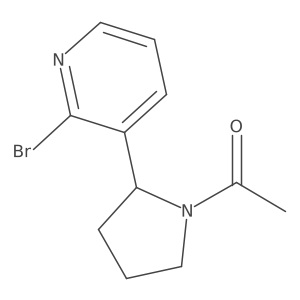 1-(2-(2-Bromopyridin-3-yl)pyrrolidin-1-yl)ethanone结构式