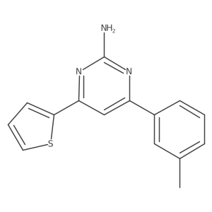 4-(3-Methylphenyl)-6-(thiophen-2-yl)pyrimidin-2-amine结构式