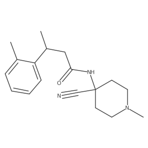 N-(4-cyano-1-methylpiperidin-4-yl)-3-(2-methylphenyl)butanamide Structure