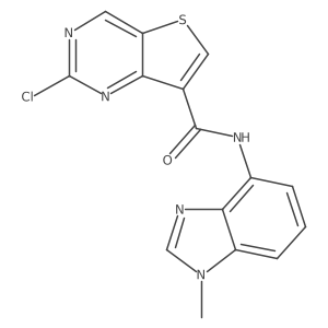 2-Chloro-N-(1-methyl-1h-benzimidazol-4-yl)-thieno[3,2-d]pyrimidine-7-carboxamide Structure