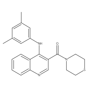 (4-((3,5-Dimethylphenyl)amino)quinolin-3-yl)(thiomorpholino)methanone Structure