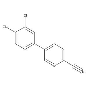 5-(3,4-Dichlorophenyl)picolinonitrile结构式