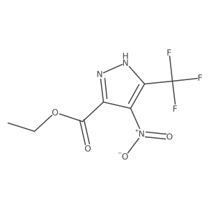 ethyl 4-nitro-5-(trifluoromethyl)-1H-pyrazole-3-carboxylate结构式