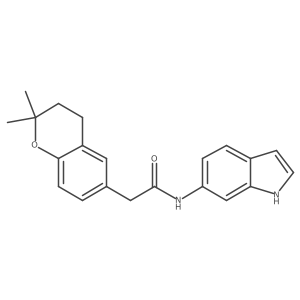 2-(2,2-dimethyl-3,4-dihydro-2H-chromen-6-yl)-N-(1H-indol-6-yl)acetamide结构式