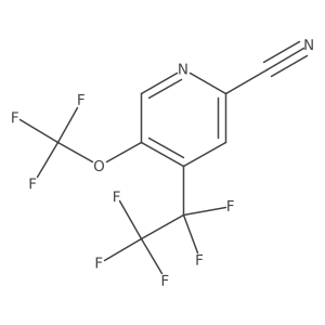 2-Pyridinecarbonitrile, 4-(1,1,2,2,2-pentafluoroethyl)-5-(trifluoromethoxy)-结构式