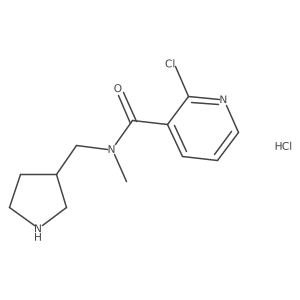 2-chloro-N-methyl-N-(pyrrolidin-3-ylmethyl)nicotinamide hydrochloride Structure