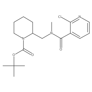 tert-Butyl 2-((2-chloro-N-methylnicotinamido)methyl)piperidine-1-carboxylate Structure