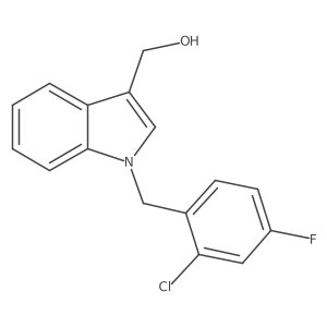 [1-(2-chloro-4-fluorobenzyl)-1H-indol-3-yl]methanol结构式