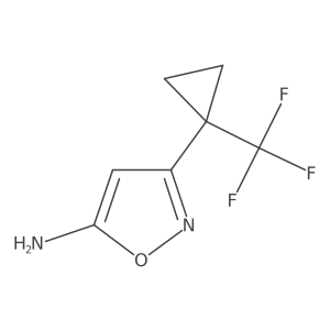 3-(1-(Trifluoromethyl)cyclopropyl)isoxazol-5-amine结构式