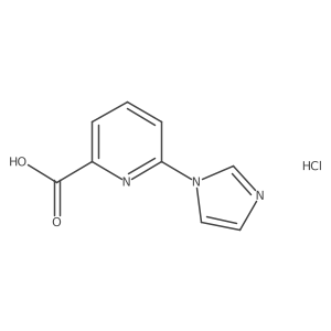 6-(1H-imidazol-1-yl)pyridine-2-carboxylic acid hydrochloride结构式