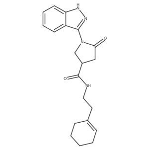 N-[2-(1-cyclohexenyl)ethyl]-1-(1H-indazol-3-yl)-5-oxo-3-pyrrolidinecarboxamide Structure