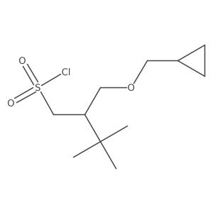 2-[(Cyclopropylmethoxy)methyl]-3,3-dimethylbutane-1-sulfonyl chloride结构式
