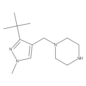 1-[(3-tert-butyl-1-methyl-1H-pyrazol-4-yl)methyl]piperazine Structure