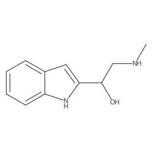 1-(1H-indol-2-yl)-2-(methylamino)ethan-1-ol结构式