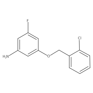 Benzenamine, 3-[(2-chlorophenyl)methoxy]-5-fluoro-结构式