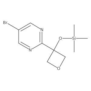 5-Bromo-2-[3-[(trimethylsilyl)oxy]-3-oxetanyl]pyrimidine Structure