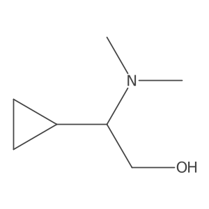 2-Cyclopropyl-2-(dimethylamino)ethan-1-ol结构式