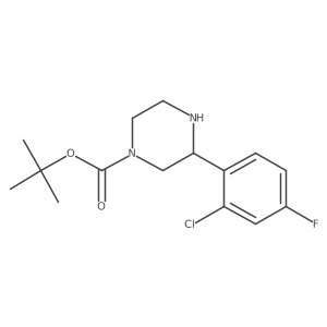 Tert-butyl 3-(2-chloro-4-fluorophenyl)piperazine-1-carboxylate Structure