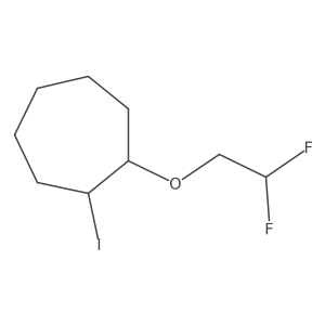 1-(2,2-Difluoroethoxy)-2-iodocycloheptane Structure