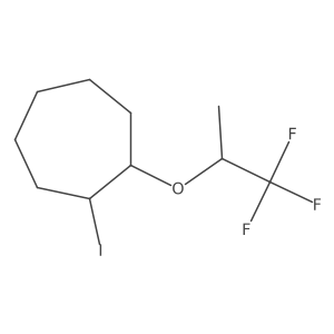 1-Iodo-2-[(1,1,1-trifluoropropan-2-yl)oxy]cycloheptane Structure