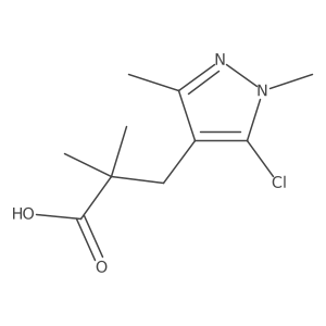 3-(5-chloro-1,3-dimethyl-1H-pyrazol-4-yl)-2,2-dimethylpropanoic acid结构式