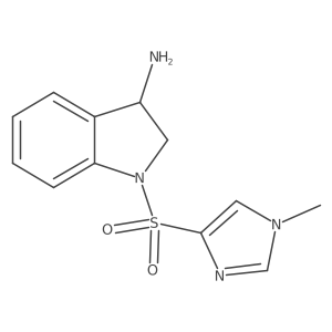 2,3-Dihydro-1-[(1-methyl-1h-imidazol-4-yl)sulfonyl]-1h-indol-3-amine Structure