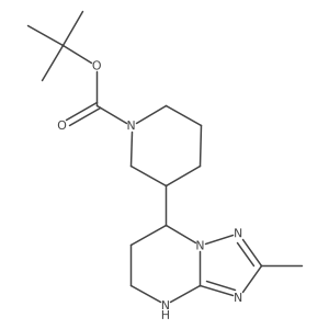 tert-butyl 3-{2-methyl-4H,5H,6H,7H-[1,2,4]triazolo[1,5-a]pyrimidin-7-yl}piperidine-1-carboxylate Structure
