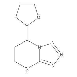 7-(oxolan-2-yl)-4H,5H,6H,7H-[1,2,3,4]tetrazolo[1,5-a]pyrimidine结构式