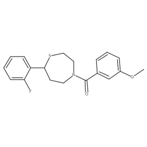 (7-(2-Fluorophenyl)-1,4-thiazepan-4-yl)(3-methoxyphenyl)methanone结构式