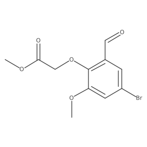 Methyl (4-bromo-2-formyl-6-methoxyphenoxy)acetate Structure