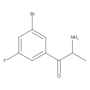 2-Amino-1-(3-bromo-5-fluorophenyl)propan-1-one Structure