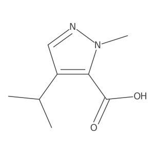 1-methyl-4-(propan-2-yl)-1H-pyrazole-5-carboxylic acid结构式