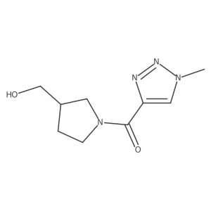 (3-(hydroxymethyl)pyrrolidin-1-yl)(1-methyl-1H-1,2,3-triazol-4-yl)methanone Structure