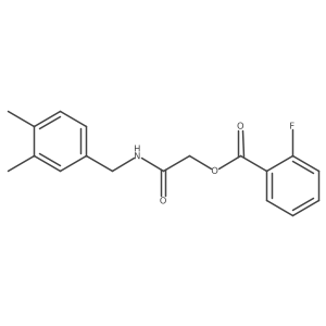 {[(3,4-Dimethylphenyl)methyl]carbamoyl}methyl 2-fluorobenzoate Structure