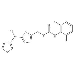 1-(2,6-Difluorophenyl)-3-((5-(hydroxy(thiophen-3-yl)methyl)thiophen-2-yl)methyl)urea Structure