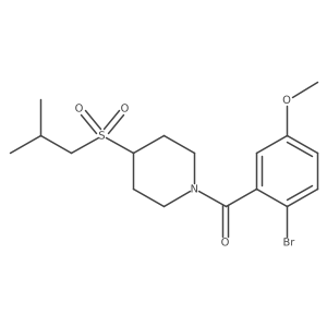 (2-Bromo-5-methoxyphenyl)(4-(isobutylsulfonyl)piperidin-1-yl)methanone结构式