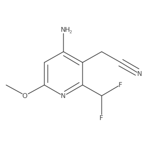 2-(4-Amino-2-(difluoromethyl)-6-methoxypyridin-3-yl)acetonitrile Structure