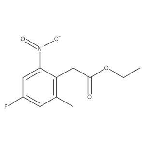 Benzeneacetic acid, 4-fluoro-2-methyl-6-nitro-, ethyl ester Structure