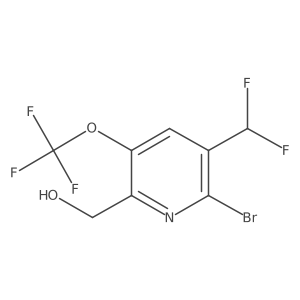 (6-Bromo-5-(difluoromethyl)-3-(trifluoromethoxy)pyridin-2-yl)methanol Structure
